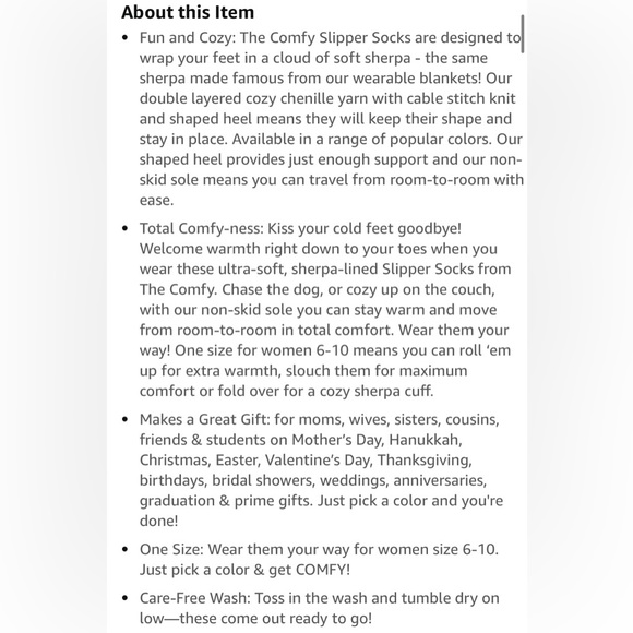 The Comfy Slipper Socks NWOT $35 - Picture 15 of 15